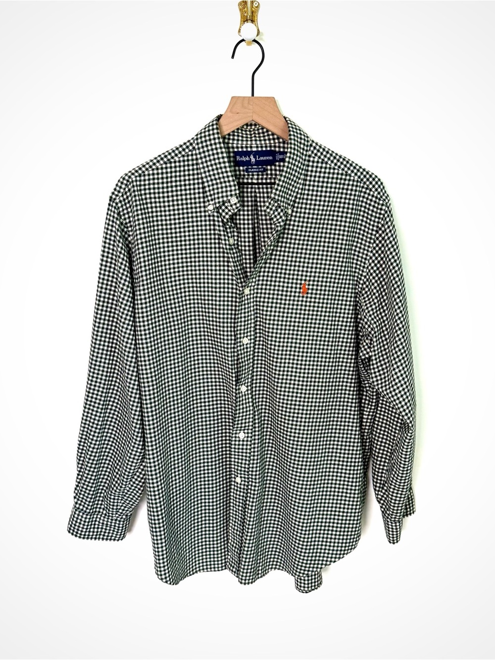 Polo Ralph Lauren Green Gingham Button Down | L